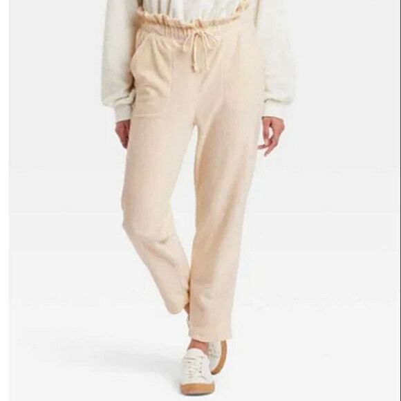 NWT Universal Thread terry textured high waist jogger paper bag style XXL - Picture 2 of 9